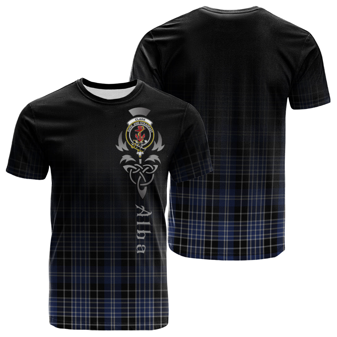 Clark Tartan Crest T-shirt - Alba Celtic Style