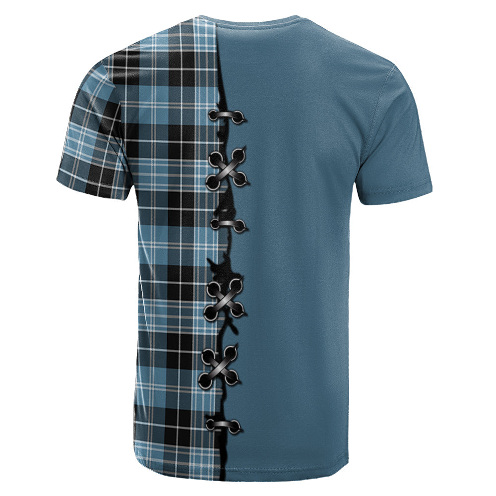 Clark (Lion) Ancient Tartan T-shirt - Lion Rampant And Celtic Thistle Style