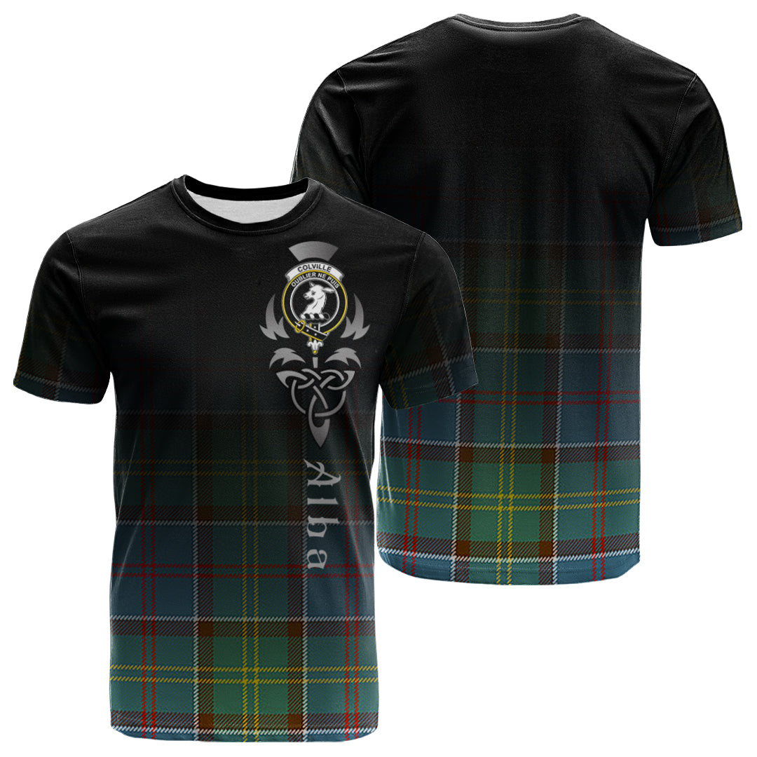 Colville Tartan Crest T-shirt - Alba Celtic Style