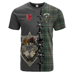 Craig Tartan T-shirt - Lion Rampant And Celtic Thistle Style