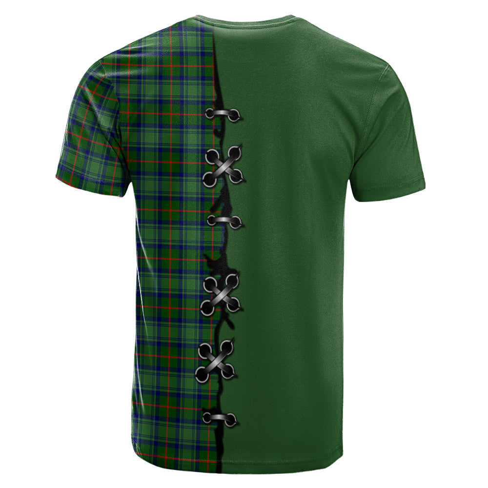 Cranstoun Tartan T-shirt - Lion Rampant And Celtic Thistle Style