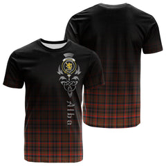 Cumming Hunting Weathered Tartan Crest T-shirt - Alba Celtic Style