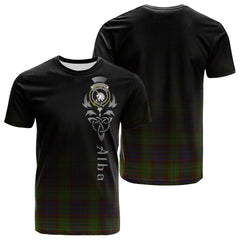 Cunningham Hunting Modern Tartan Crest T-shirt - Alba Celtic Style