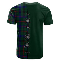 Davidson Modern Tartan T-shirt - Lion Rampant And Celtic Thistle Style