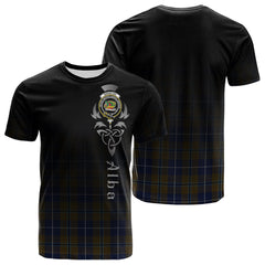 Douglas Brown Tartan Crest T-shirt - Alba Celtic Style