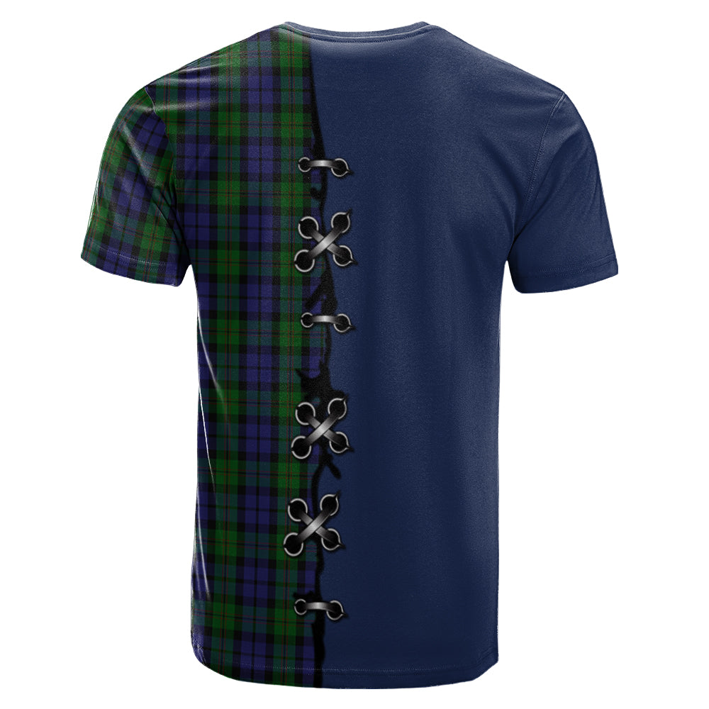 Dundas Tartan T-shirt - Lion Rampant And Celtic Thistle Style