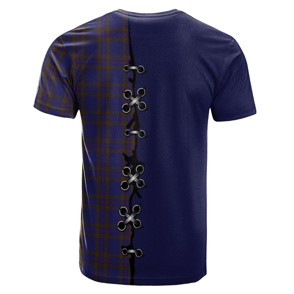 Elliot Tartan T-shirt - Lion Rampant And Celtic Thistle Style