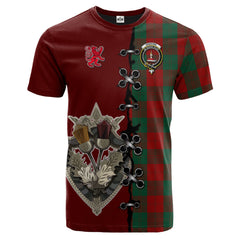 Erskine Tartan T-shirt - Lion Rampant And Celtic Thistle Style