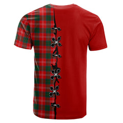 Fenton Tartan T-shirt - Lion Rampant And Celtic Thistle Style