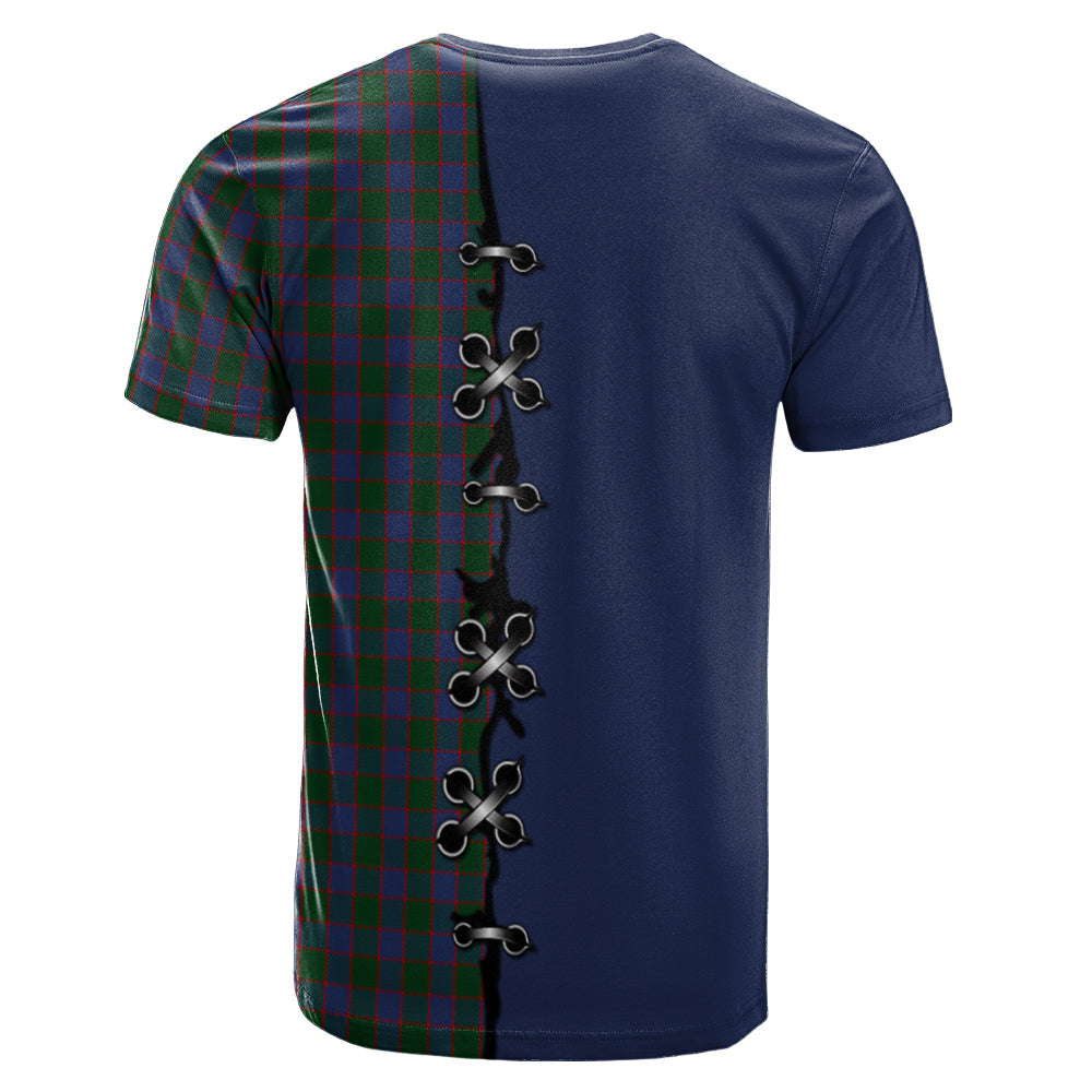 Ferguson Old Tartan T-shirt - Lion Rampant And Celtic Thistle Style