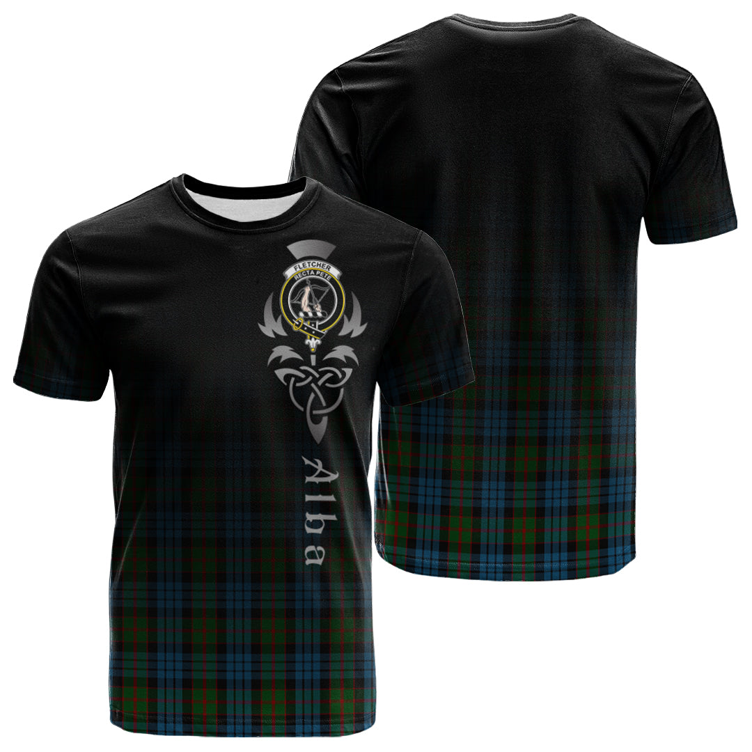 Fletcher Of Dunans Tartan Crest T-shirt - Alba Celtic Style