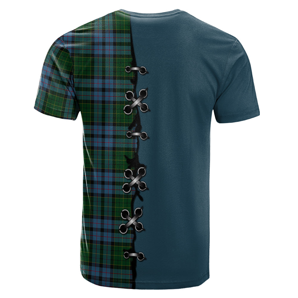 Forsyth Tartan T-shirt - Lion Rampant And Celtic Thistle Style