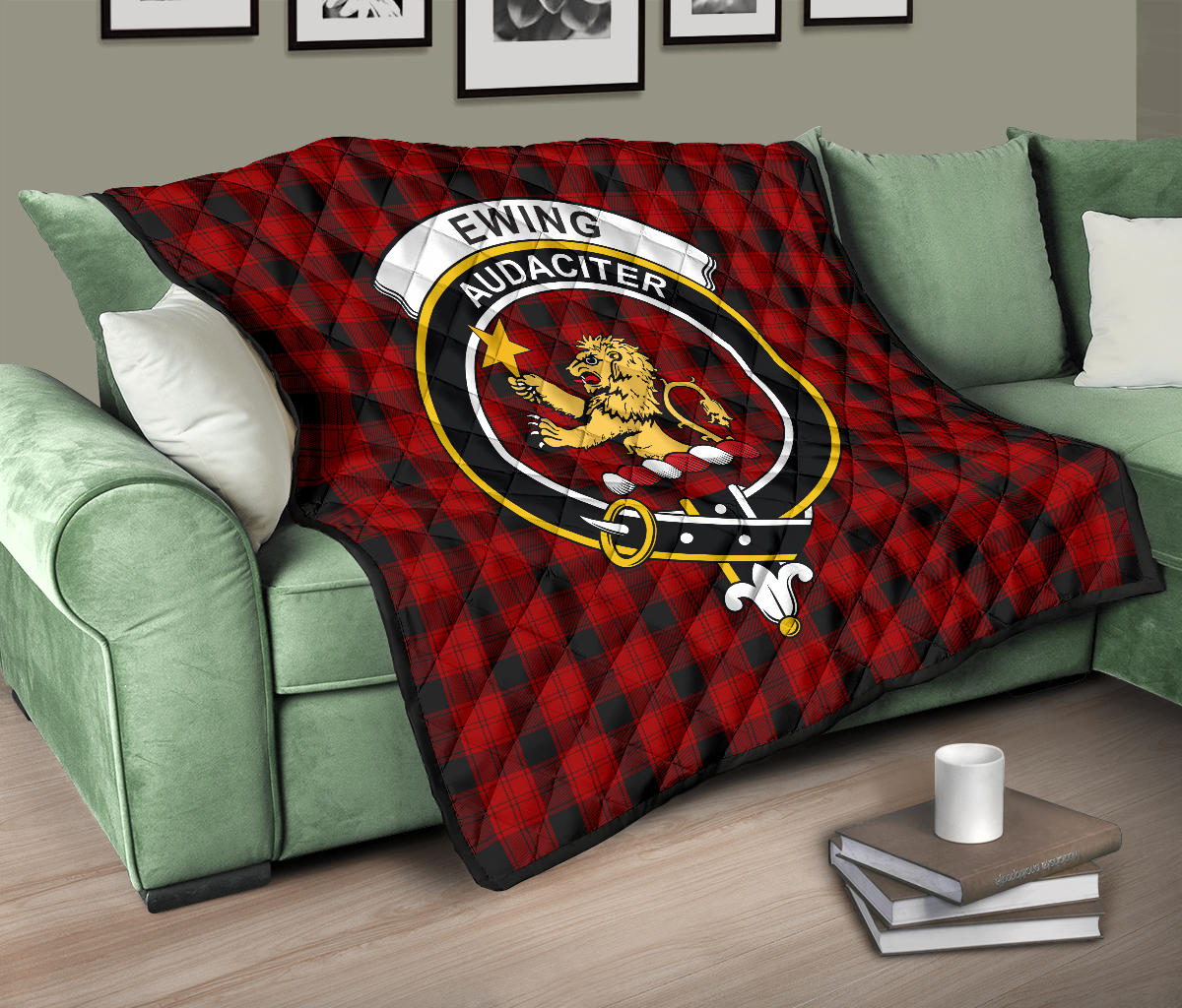 Ewing Tartan Crest Quilt - SP