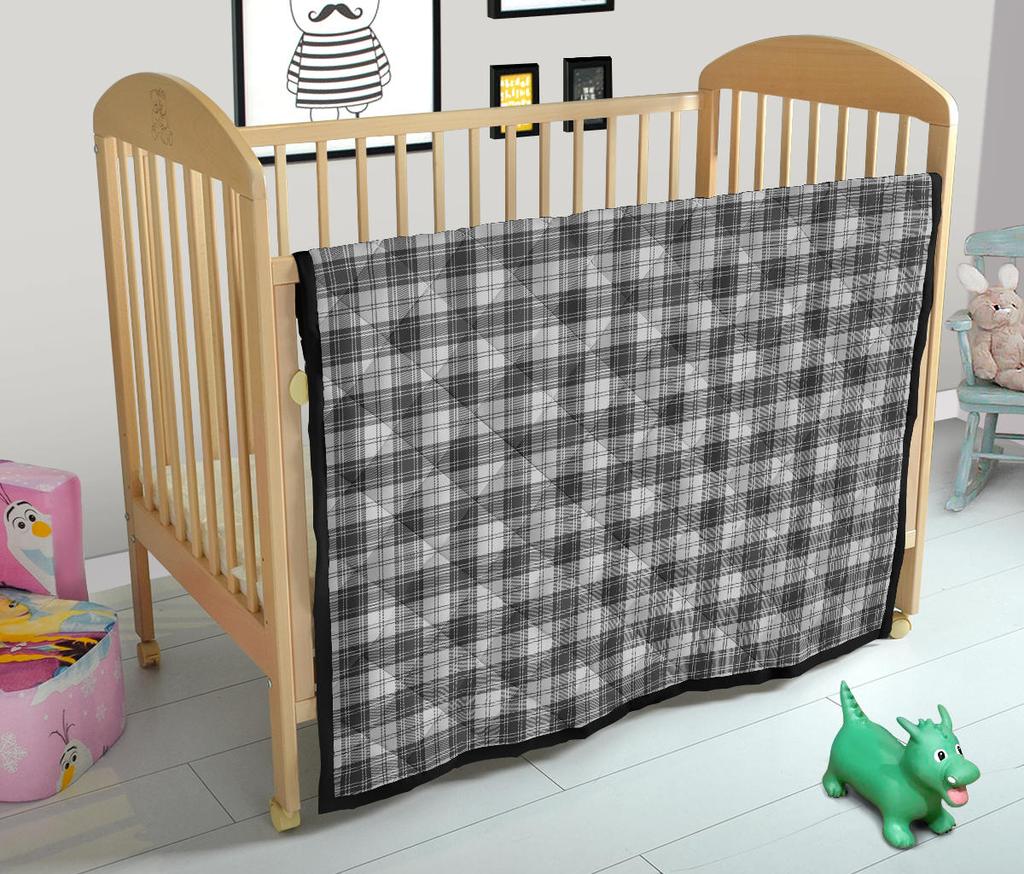 Douglas Grey Modern Tartan Quilt