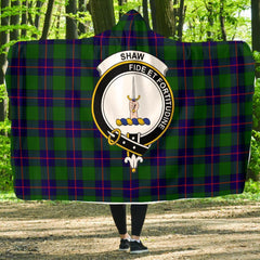 Shaw (of Tordarroch) Tartan Crest Hooded Blanket