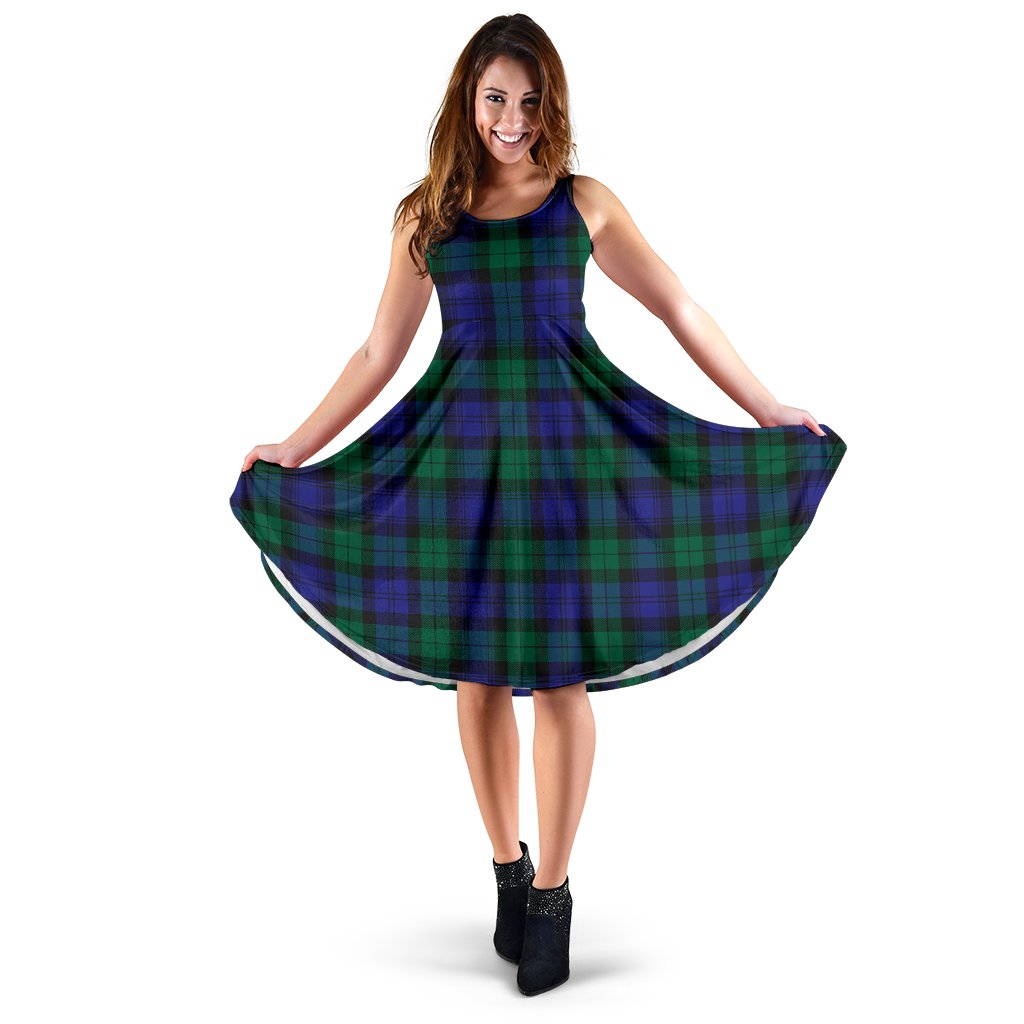 Blackwatch Modern Tartan Midi Dress