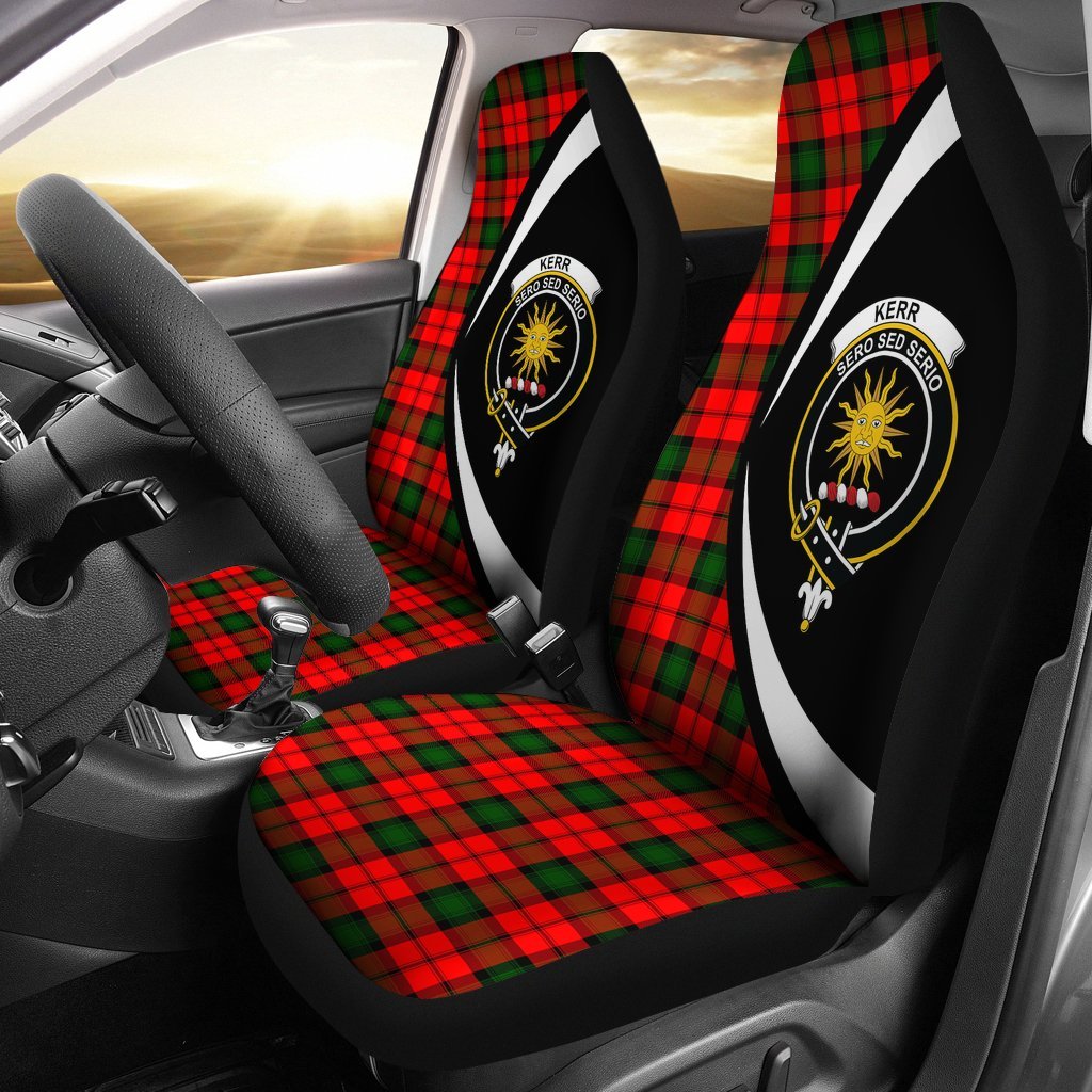 Kerr Modern Tartan Crest Circle Style Car Seat Cover