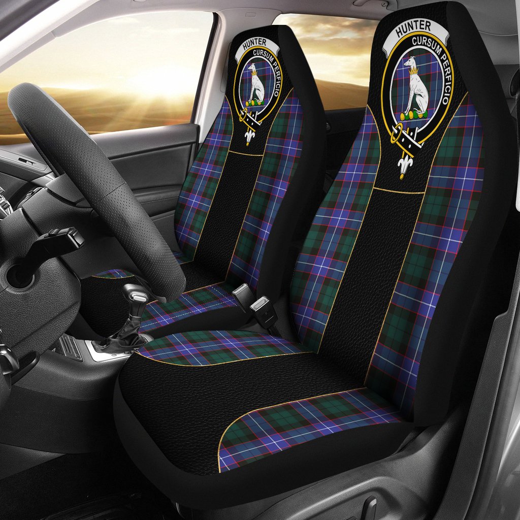 Hunter Tartan Crest Circle Car Seat Cover