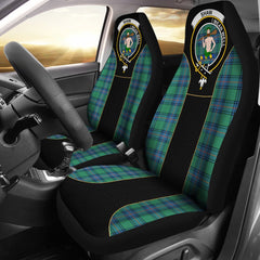 Shaw Of Sauchie Tartan Crest Car Seat Cover - Special Version