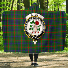 Aiton Family Tartan Crest Hooded Blanket