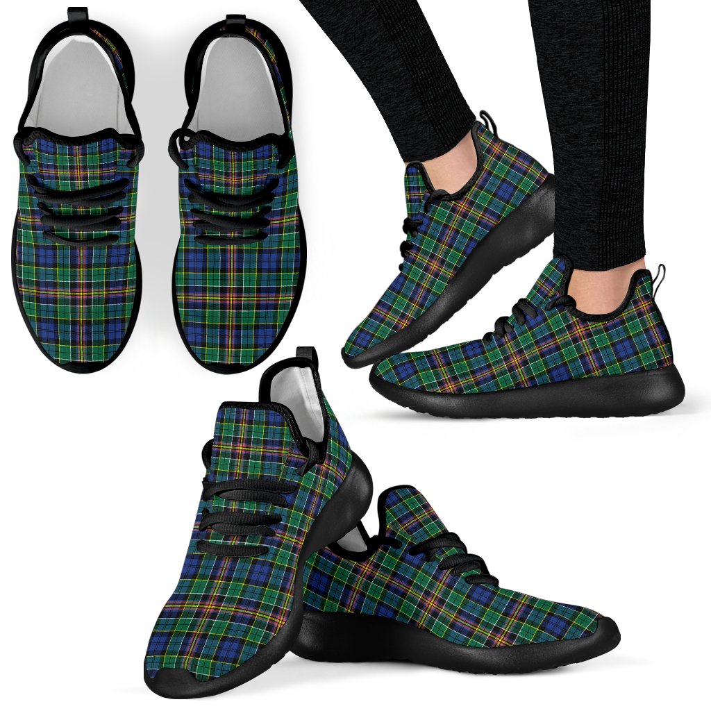 Allison Family Tartan Mesh Knit Sneakers