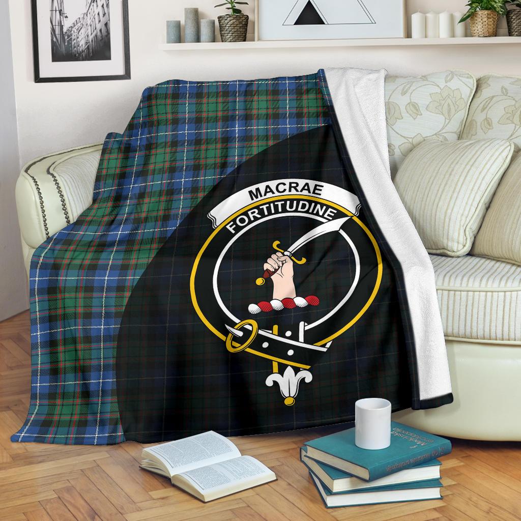 MacRae Hunting Ancient Tartan Crest Blanket - 3 Sizes