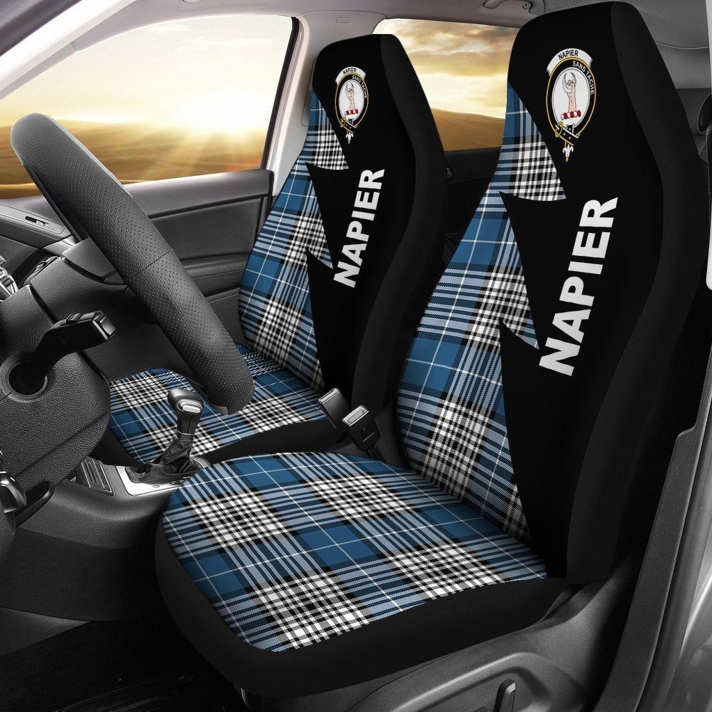 Napier Tartan Crest Flash Style Car Seat Cover