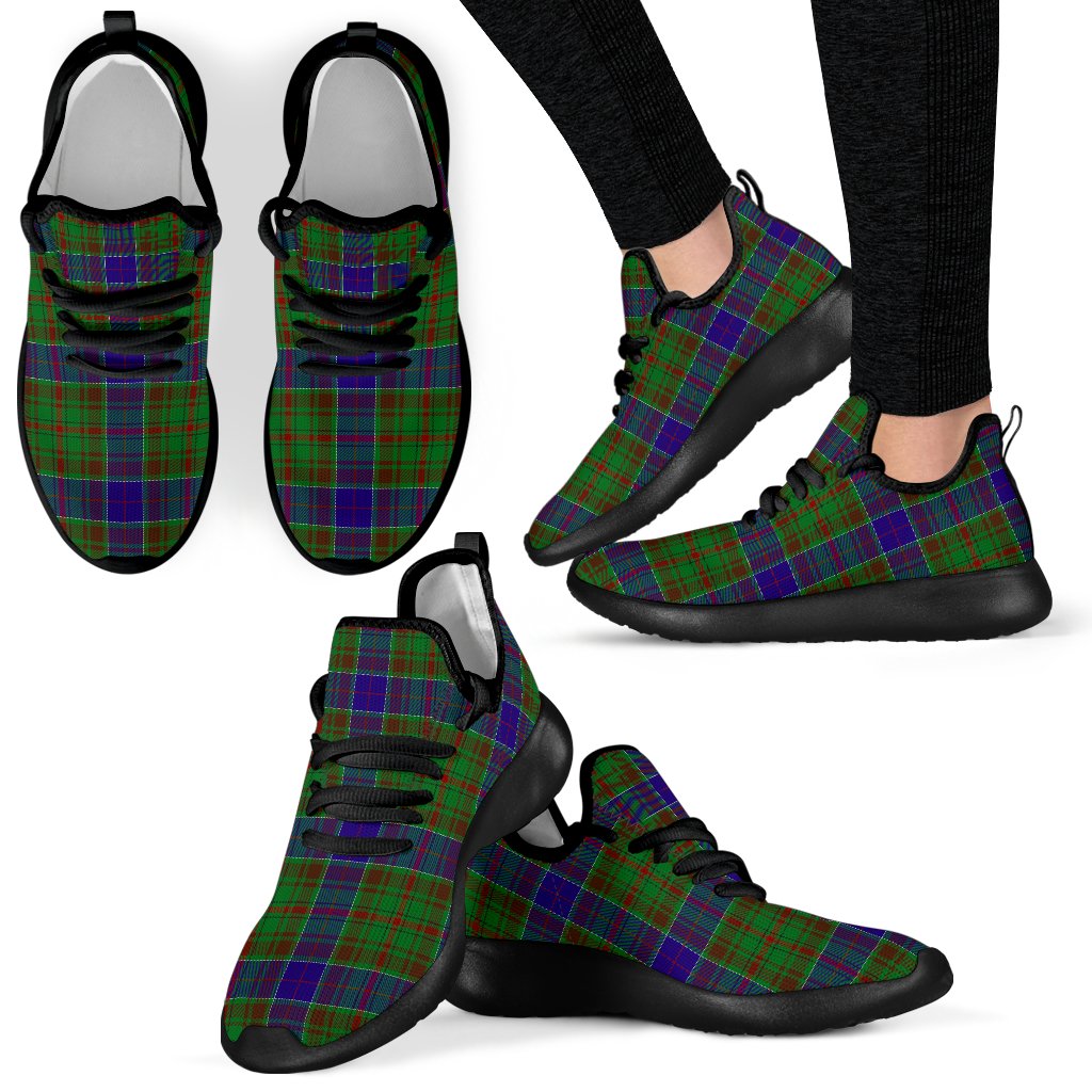 Adam Family Tartan Mesh Knit Sneakers