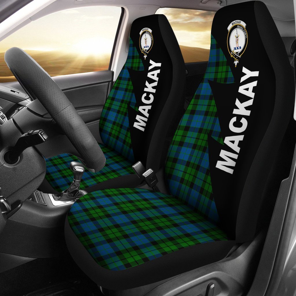 MacKay Modern Tartan Crest Flash Style Car Seat Cover