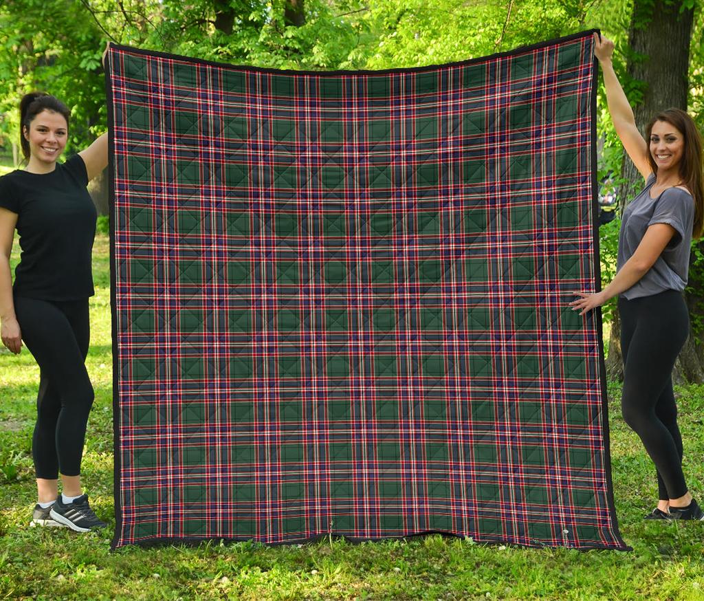 MacFarlane Hunting Modern Tartan Crest Quilt
