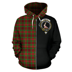 Ainslie Tartan Crest Zipper Hoodie - Half Of Me Style