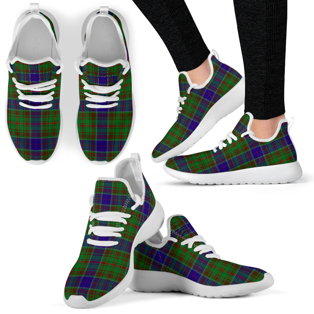 Adam Family Tartan Mesh Knit Sneakers