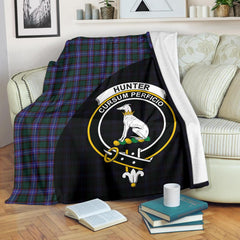 Hunter Modern Tartan Crest Blanket - 3 Sizes