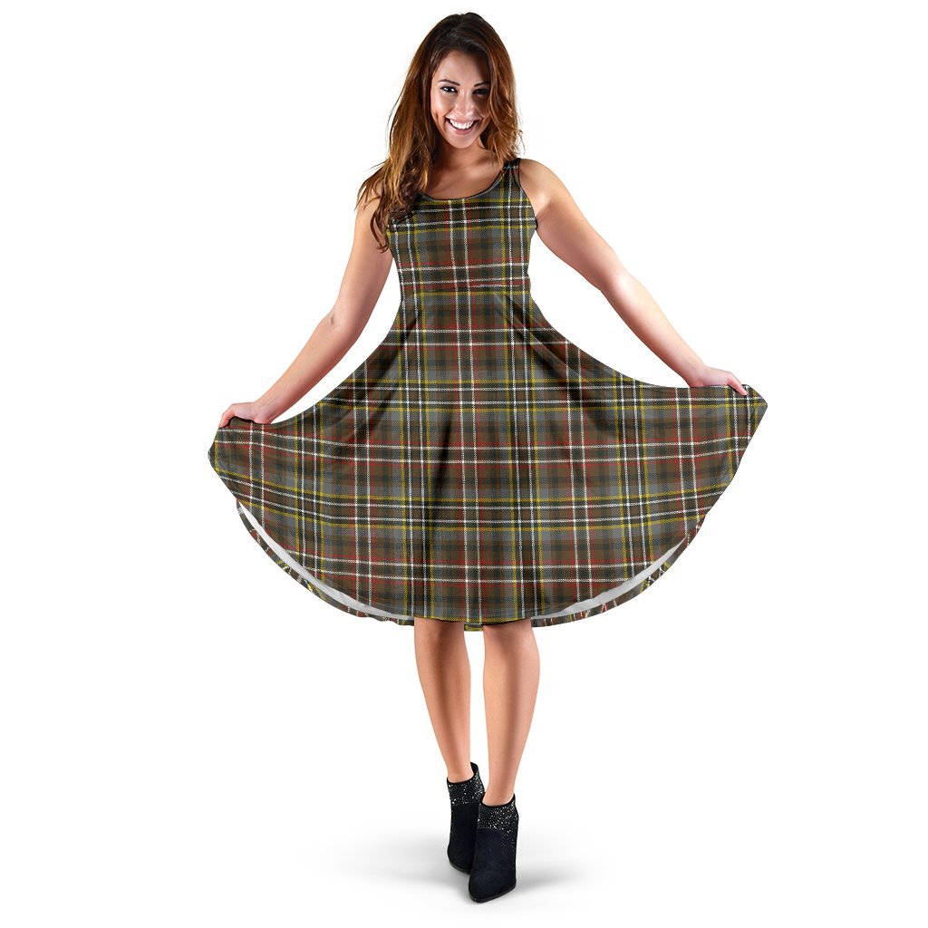 Scott Green Weathered Tartan Midi Dress