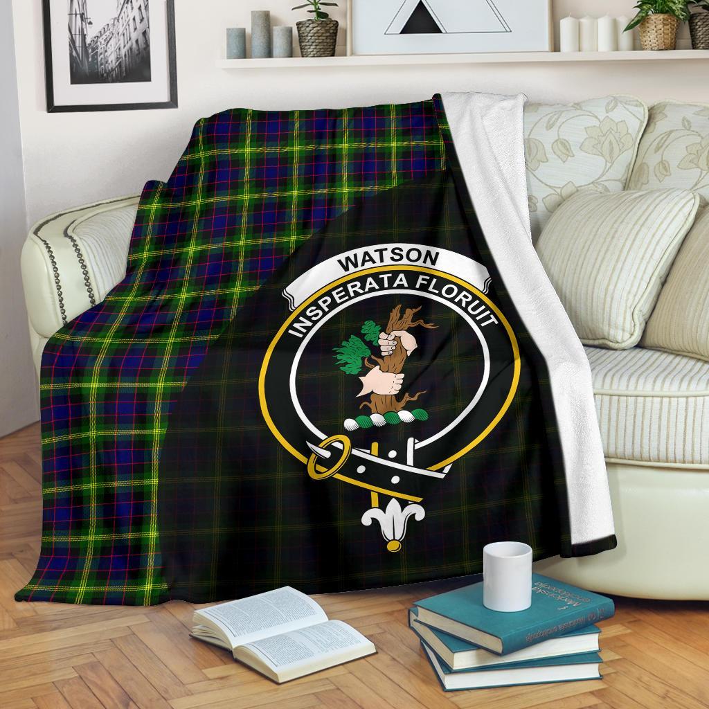 Watson Modern Tartan Crest Blanket Wave Style