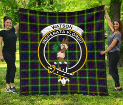 Watson Modern Tartan Crest Quilt - SP