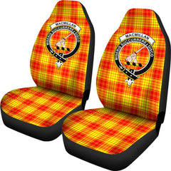 Macmillan Family Tartan Crest Car Seat Cover