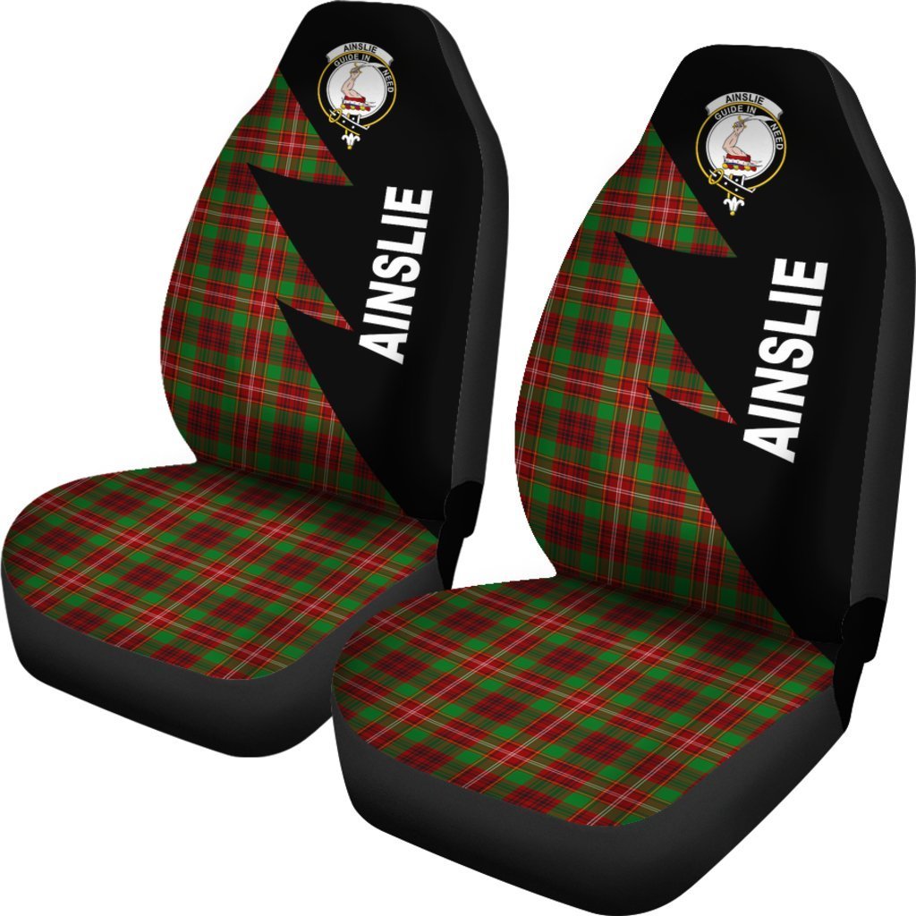 Ainslie Tartan Crest Flash Style Car Seat Cover