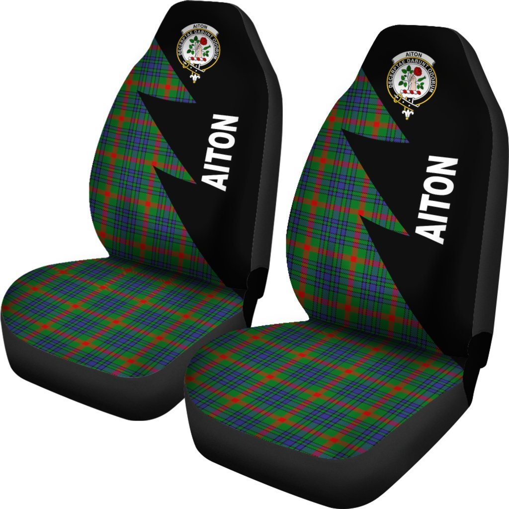 Aiton Tartan Crest Flash Style Car Seat Cover