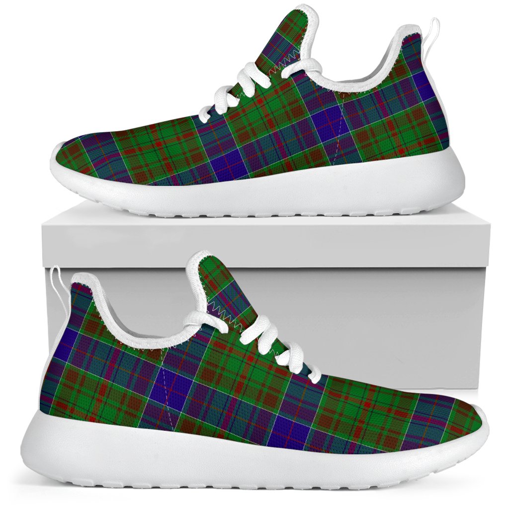 Adam Family Tartan Mesh Knit Sneakers