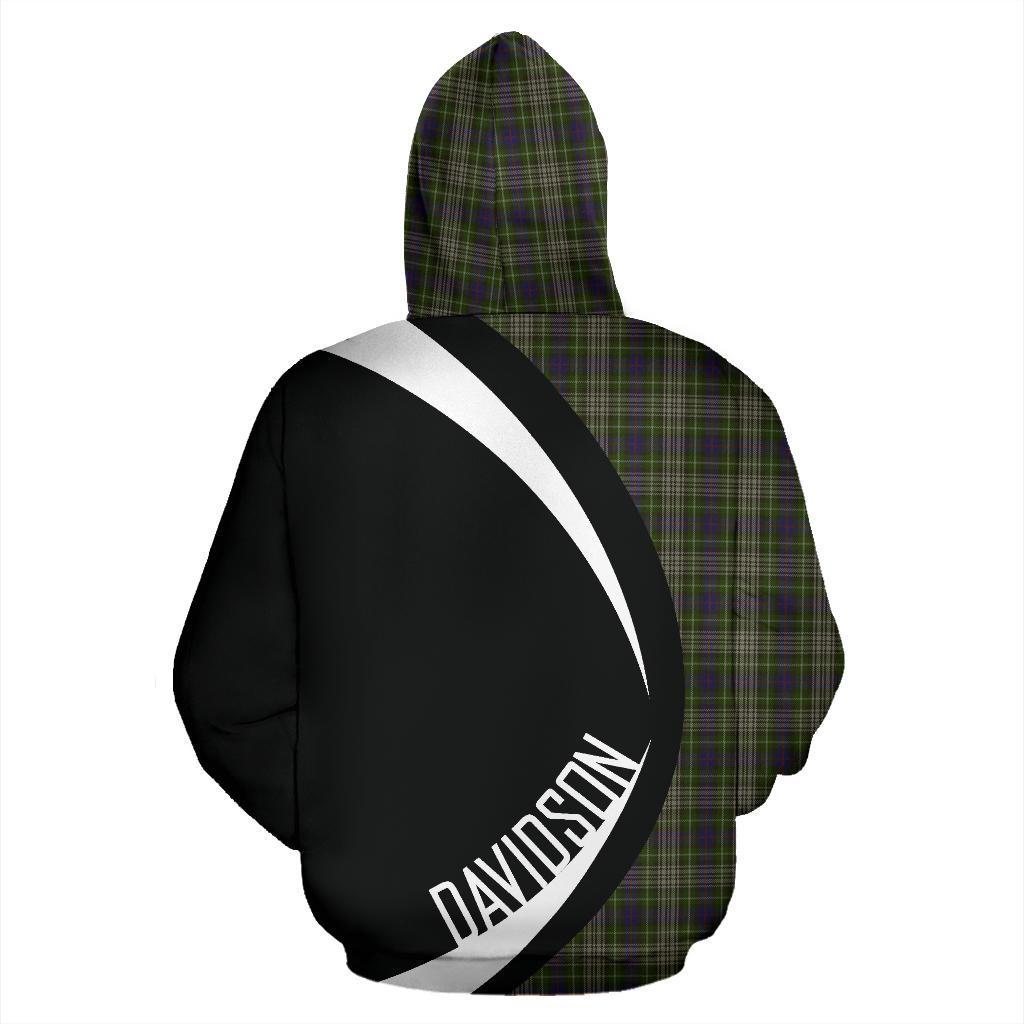 Davidson Tulloch Dress Tartan Zipper Crest Hoodie - Circle Style
