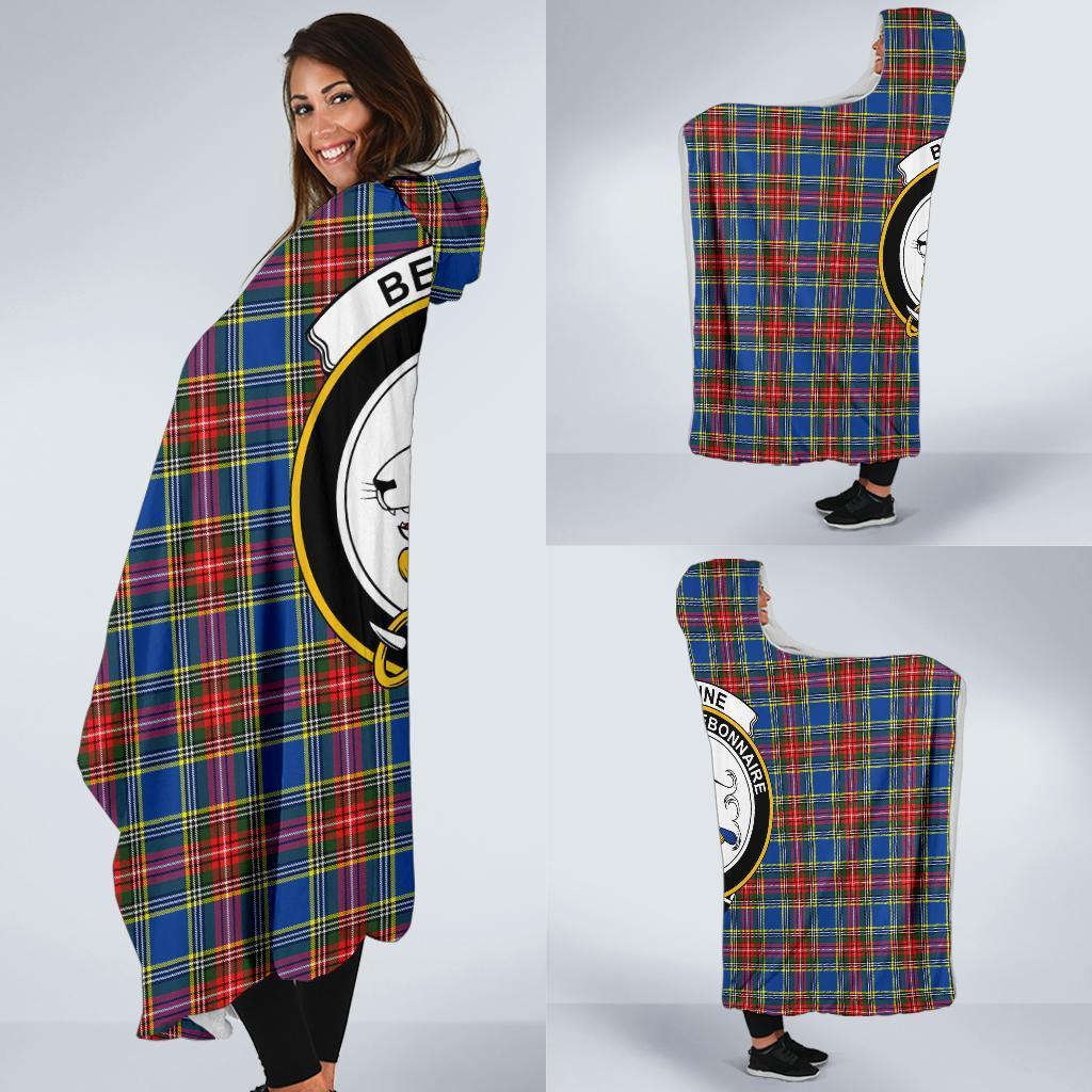 Bethune Family Tartan Crest Hooded Blanket