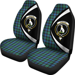 Hunter Ancient Tartan Crest Circle Car Seat Cover