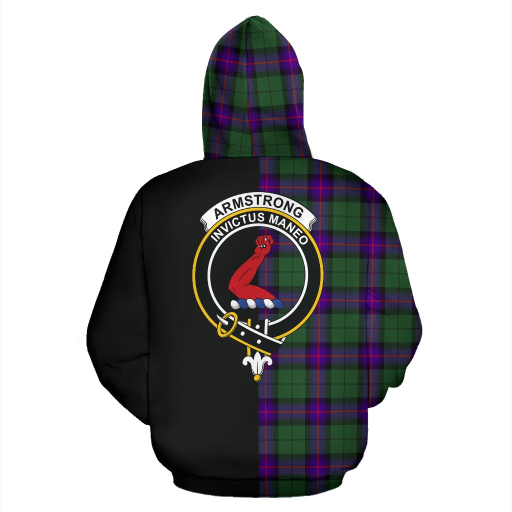 Armstrong Modern Tartan Crest Zipper Hoodie - Half Of Me Style