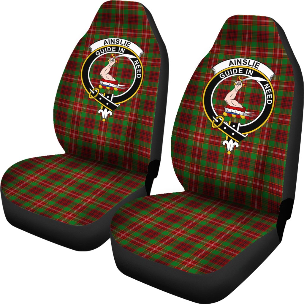 Ainslie Family Tartan Crest Car Seat Cover