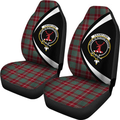 Crawford Modern Tartan Crest Circle Style Car Seat Cover