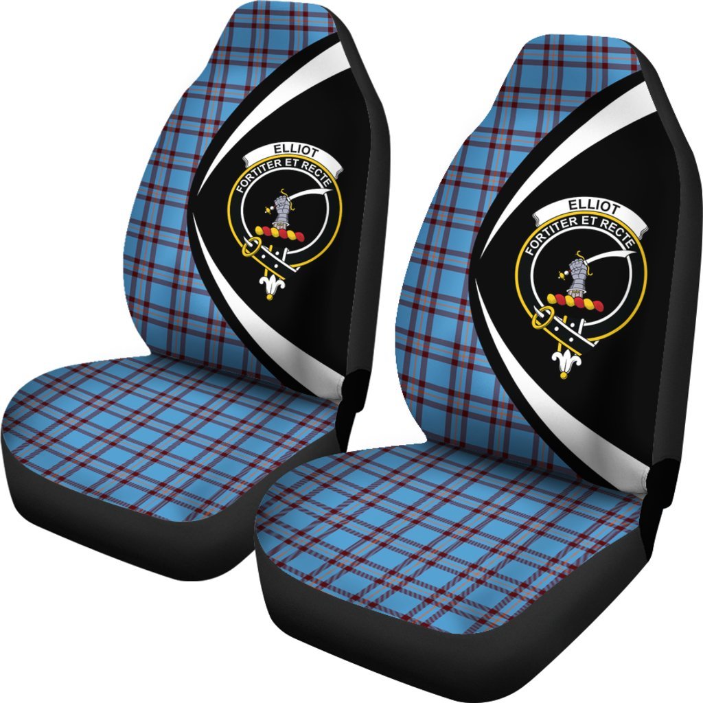 Elliot Ancient Tartan Crest Circle Car Seat Cover