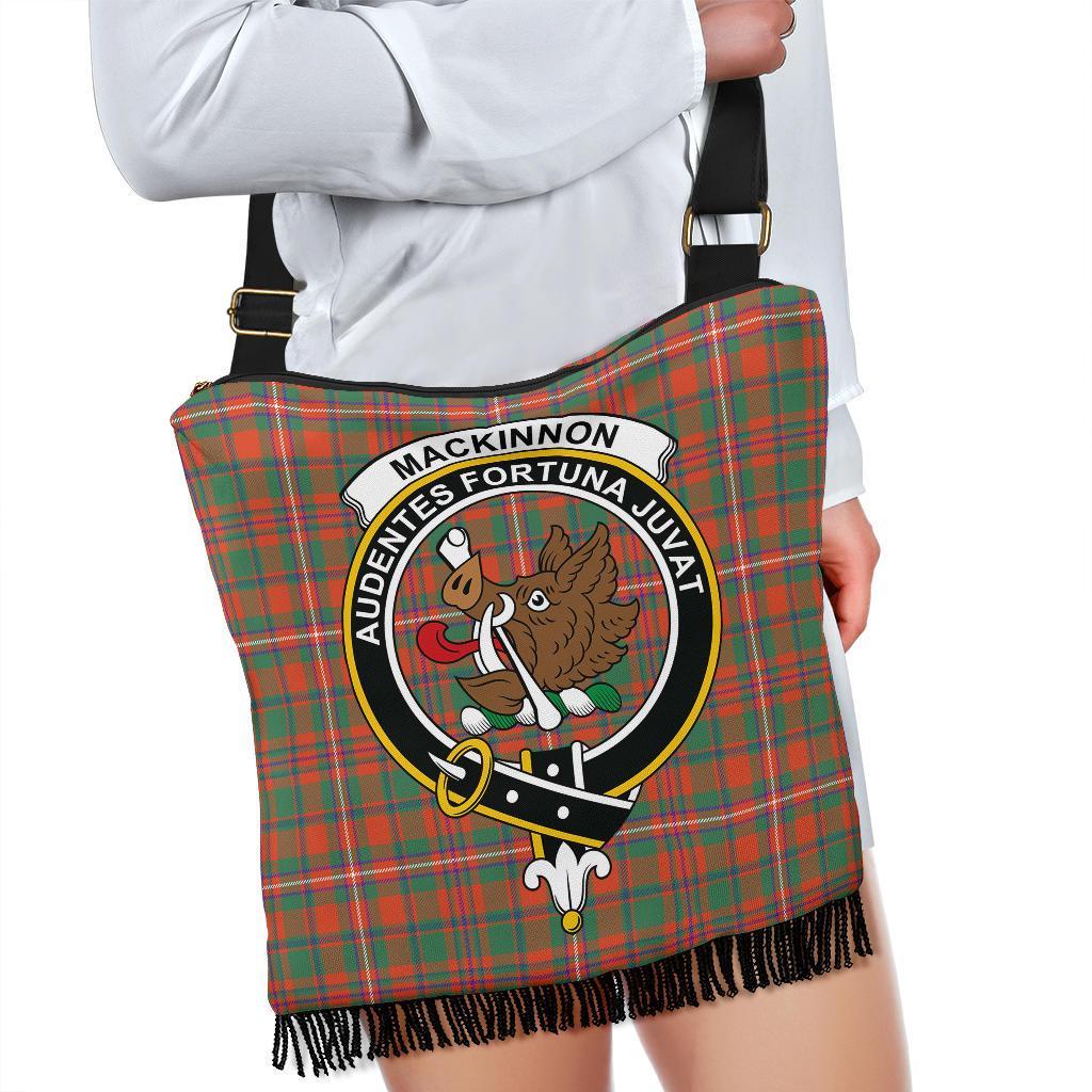 MacKinnon Ancient Tartan Clan Badge Boho Handbag