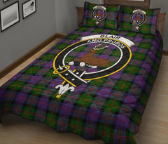 Blair Modern Tartan Crest Quilt Bed Set