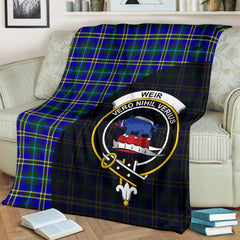 Weir Modern Tartan Crest Blanket Wave Style